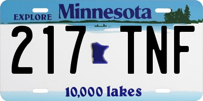 MN license plate 217TNF