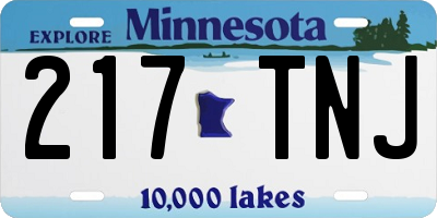 MN license plate 217TNJ