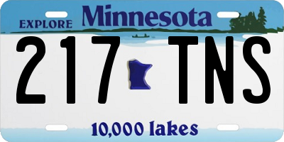 MN license plate 217TNS