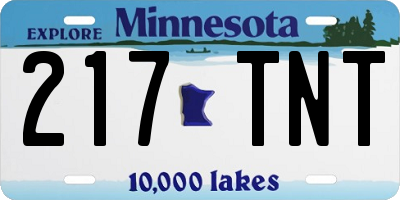 MN license plate 217TNT
