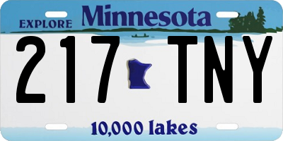 MN license plate 217TNY