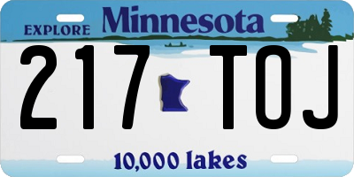 MN license plate 217TOJ