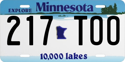 MN license plate 217TOO