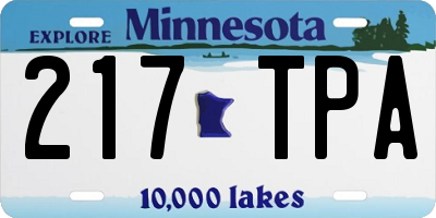 MN license plate 217TPA