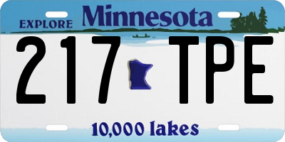 MN license plate 217TPE