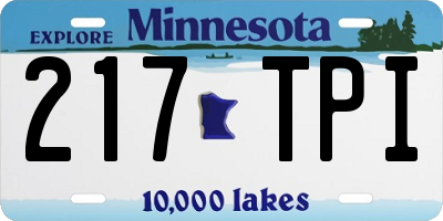 MN license plate 217TPI