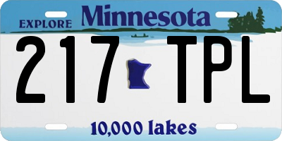 MN license plate 217TPL