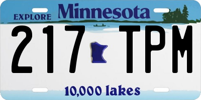 MN license plate 217TPM