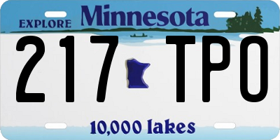 MN license plate 217TPO