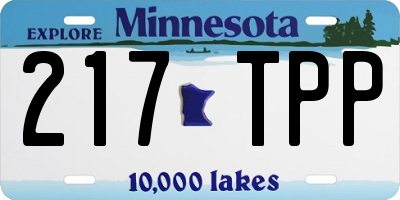 MN license plate 217TPP