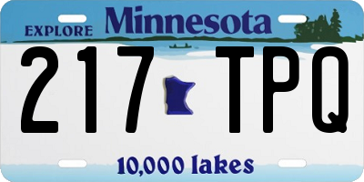 MN license plate 217TPQ