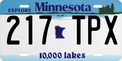MN license plate 217TPX