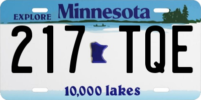 MN license plate 217TQE