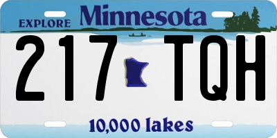 MN license plate 217TQH