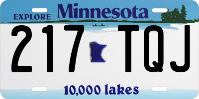 MN license plate 217TQJ
