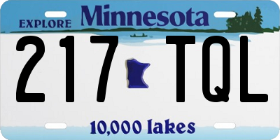 MN license plate 217TQL