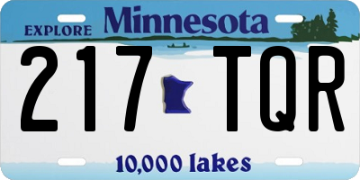 MN license plate 217TQR