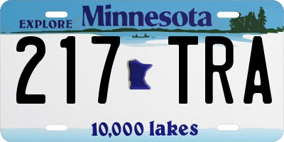 MN license plate 217TRA