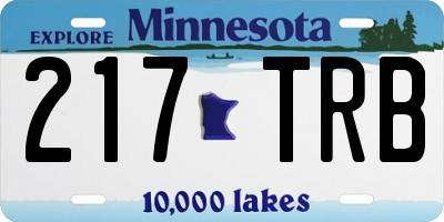 MN license plate 217TRB