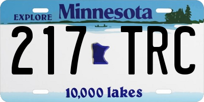 MN license plate 217TRC