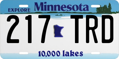 MN license plate 217TRD