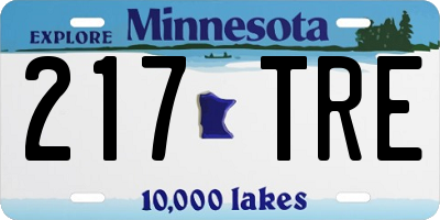 MN license plate 217TRE