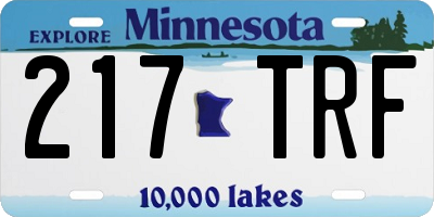 MN license plate 217TRF