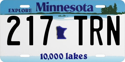 MN license plate 217TRN