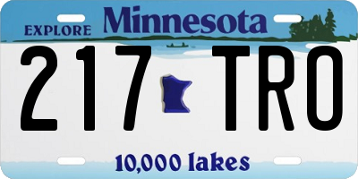 MN license plate 217TRO
