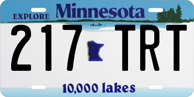 MN license plate 217TRT