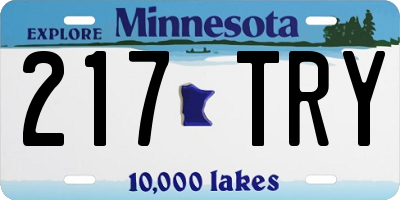 MN license plate 217TRY