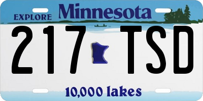 MN license plate 217TSD