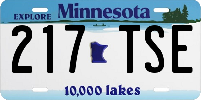 MN license plate 217TSE