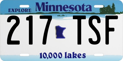 MN license plate 217TSF