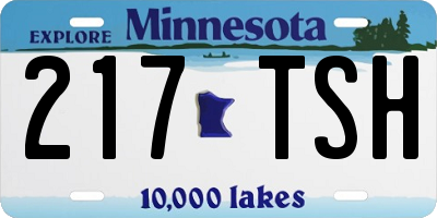MN license plate 217TSH