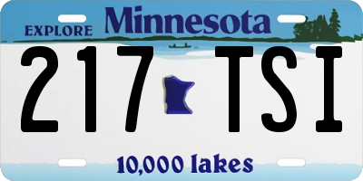 MN license plate 217TSI