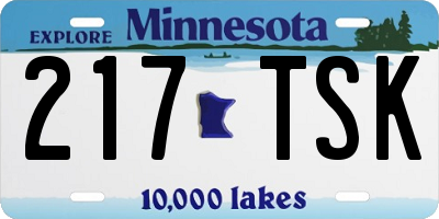 MN license plate 217TSK