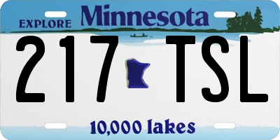MN license plate 217TSL
