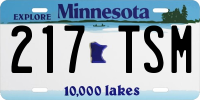 MN license plate 217TSM