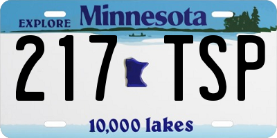 MN license plate 217TSP