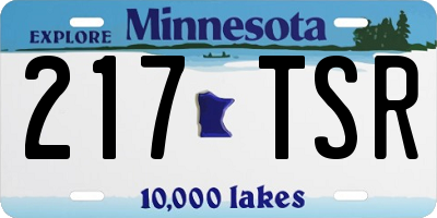 MN license plate 217TSR