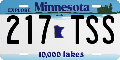 MN license plate 217TSS