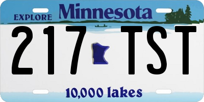 MN license plate 217TST