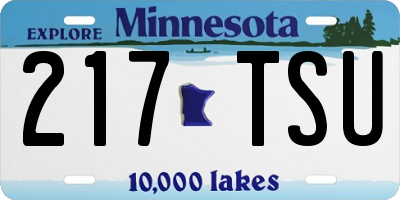 MN license plate 217TSU