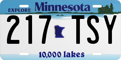 MN license plate 217TSY