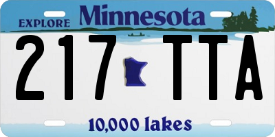 MN license plate 217TTA