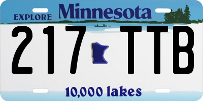 MN license plate 217TTB
