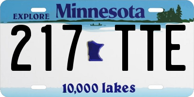 MN license plate 217TTE