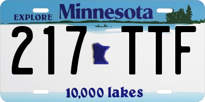 MN license plate 217TTF