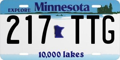 MN license plate 217TTG